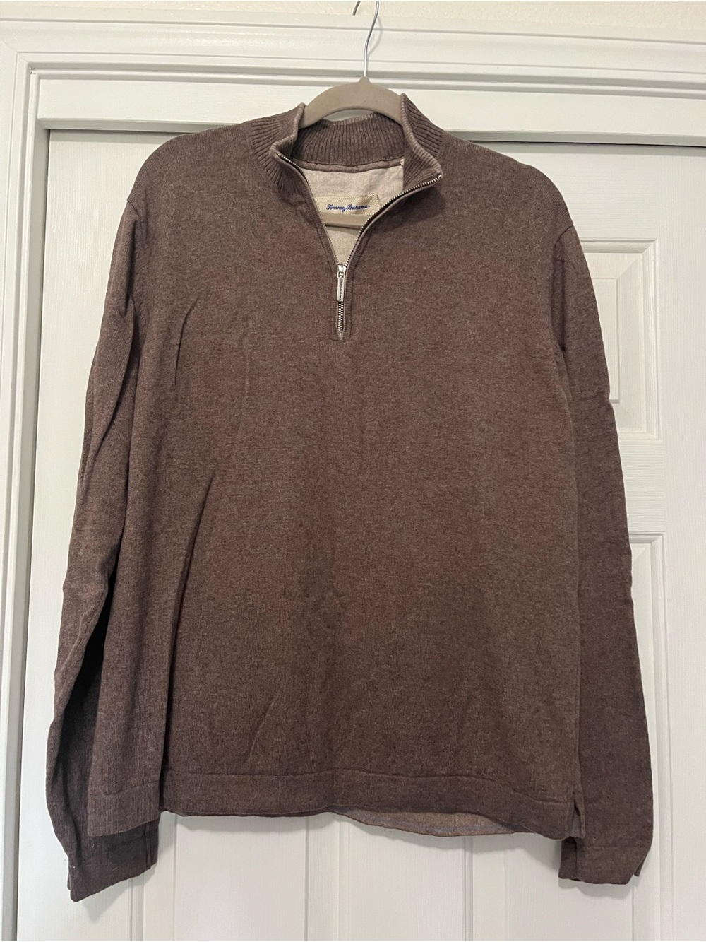 Tommy Bahama Brown Half-Zip Sweater
